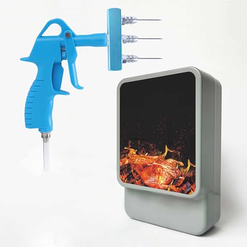 TYXFSMYXGS Electric Meat Injector Gun Pump 60～120W Marinade Injector with Hose & 10 Stainless Steel Needles, Adjustable Pressure 0–0.7MPa Food Syringe for Turkey, Pork
