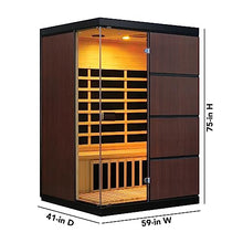 Blue Wave Sirona 3-Person Hemlock Infrared Sauna Espresso