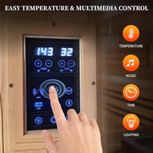 2 or 3 People Indoor Hybrid Hemlock Sauna with Recliner for Home , 220v/30A