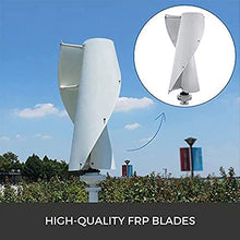 100-400W Wind Power Turbine Generator Maglev Generator Vertical Wind Generator 12V 24V Windmill Turbines Generator with Controller for Home Use 12V (White)