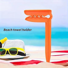 Whoasyst 4Pcs Windproof Towel Clip Beach Mat Holder Picnics Blanket Rack Towels Sand Beach Anchors Stakes Windproof
