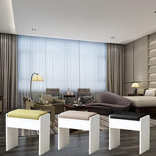 RFSHAOP Ottoman Foot Stool Linen Shoe Change Stool Small Footstool Square Foot Stools Rest Stool Footstools for Living Room Ottomans for The Bedroom Outdoor Ottomans, Grey B-44.5X33X36CM
