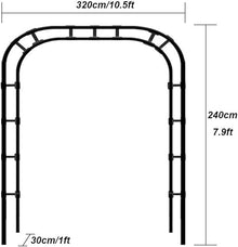 Garden Metal Arch Support Rose Tree Various Climbing Plant Supports Decorative Backyard (w320xh240cm) (Size : W180xh240cm) (a W320xh240cm)