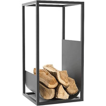 WXPWAMZ Rectangular Frame Firewood Rack, Floor-Standing Log Rack, Indoor/Outdoor Wood Rack for Firewood/Log/Lumber/Kindling (Black)
