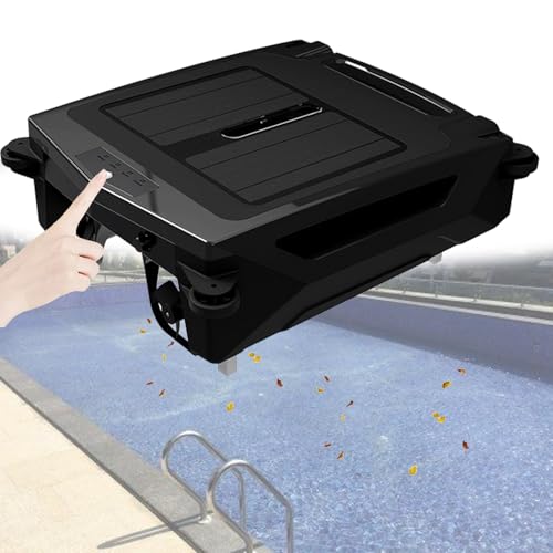 HYUIO Automatic Pool Cleaner Robot with Solar/Rechargeable Dual Charging, Cordless Design, Smart Skimmer Basket for Effortless Pool Maintenance
