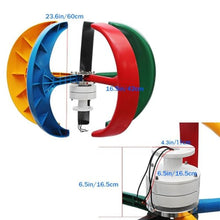 HUIZHITENGDA 48v,3000W Portable Wind Turbine for Home – 12V/24V Power Generator with 5 Nylon Fiber Blades Permanent Magnet Alternator(with Inverter)