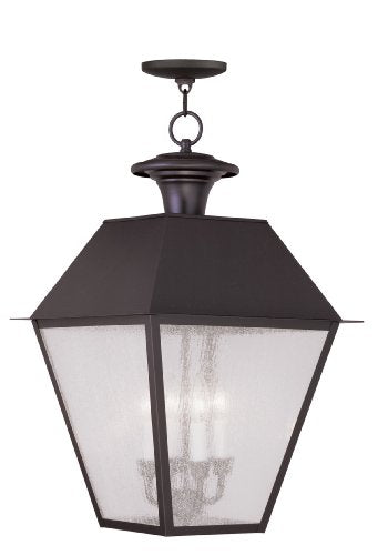 Livex Lighting 2174-07 Mansfield 4-Light Outdoor Hanging Lantern, Bronze