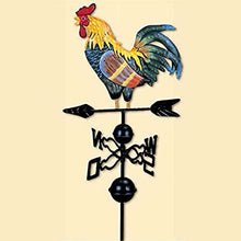 Wind Vane Direction Display Camper Silhouette Retro Stainless Weathervanes Weathercock Decoration Ornament Stainless Steel Weather Vane for Roof Garden Decoration 30 * 120cm-Rooster (Rooster 30*120cm