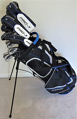 Power X Golf Mens Complete Golf Set Tall Men 6'0"-6'6" Blue/Black/White