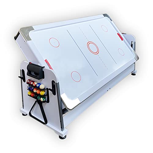 SIMBASHOPPING USA Pool Table 7FT Multigame Green Air Hockey + Table Tennis - Emerald