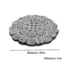 Retro Outdoor Stepping Stone, Creative Lotus Shape Decorative Stone For Garden Relief Carved Patterns Three-dimensional Fullness Lawn Paving Tiles Outdoor Courtyard Path Stone ( Color : 5PCS , Size :
