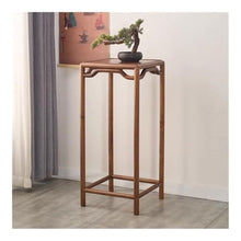 WOAITIANTIAN Vase Stand Chinese Style Black Walnut Bonsai Base, Living Room Floor Standing Wood Planter Stand