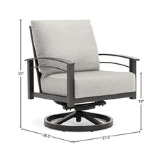 Winston Stanford Cushion Swivel Rocker Lounge Chair Weathered Teak