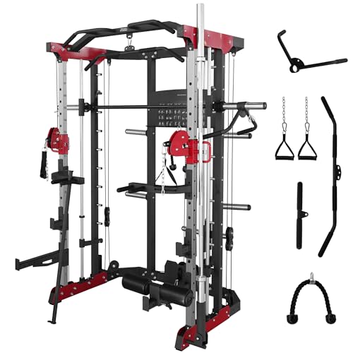 Fitness Dreamer Leg Developer Home Gym Smith Linear Bearing Cage Weight Lifting Machine Red