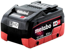 metabo Basic Set of 2 x LiHD 5.5Ah - 685122000 - Battery Pack for Efficient and Fast Charging - Includes 18V Batteries and Charger