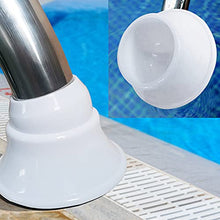 Swimming Pool Ladder Thickened 304 Stainless Steel Water Park Ladder Swimming Pool handrail Climbing Ladder with 3 Layers of Non-Slip Ladder Without Embedded/Silver / 57×38×163cm (Silver 57×