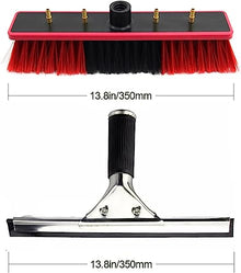 3.6-11M Window Cleaning Pole, Water Fed Telescopic Brush Telescopic Water Fed Pole Brush Outdoor Window Cleaner Glass Solar Panel Cleaning Brush and Pole System,Cleaning Photovoltaic (30FT/9M)