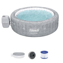 Bestway Coleman Sicily AirJet Inflatable Hot Tub with EnergySense Cover & Adjustable Spa Seat Gray