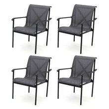 Four Seasons Courtyard Norwalk Patio Dining Arm Chairs, Gray, 4-Pack