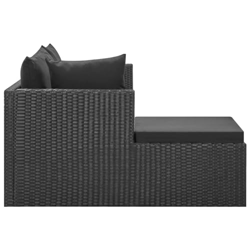 Xinxinxiang 4 Piece Black Patio Set with Cushions