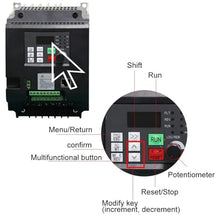 MDWXDOFP 4KW-11KW Inverter 220v to 3 Phase 380V VFD Variable Frequency Drive VFD Inverter 400Hz VFD Inverter Frequency Inverter Single Phase 220V 3 Phase 380V(220V to 380V 5.5kw)