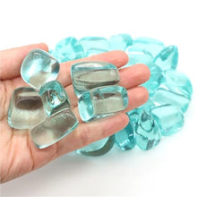 Outdoor Decorative Stones Natural Tumbled Stone Healing Crystals Malachite Amazonite Chiastolite Specimen Energy Mineral Tank Aquarium Garden Home Decor Rocks for Planters(Blue Lace Agate,1000g)