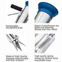 Bulb Planter Set， Handled Long Garden Bulb Planter Tools and Vegetable Seedling Tool Manual Plant Transplanter Multi-Functional with Pedal and Rangefinder for Greens Onion Radish Beets Lettuce