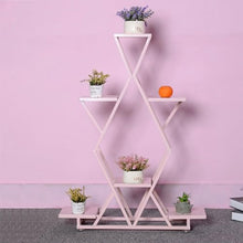 6 Tier Indoor Plant Stand Tall Flower Rack Outdoor Ladder Plant Shelf With Metal Cream Style Flowerpot Stand Floor Standing Flower Stand Creative Plant Display Rack For Terrace Balcony Courtyar