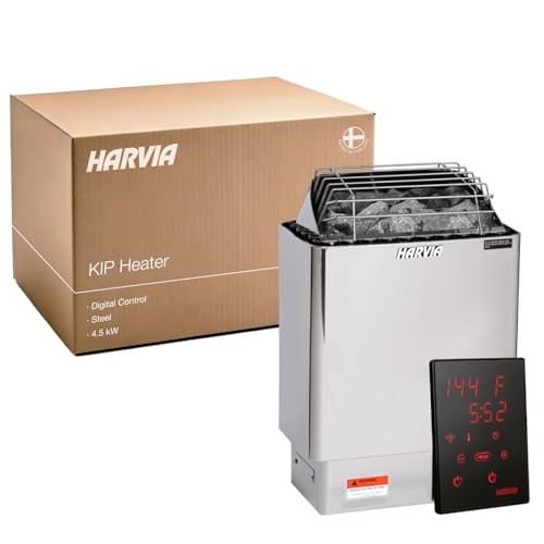 Harvia KIP Wall Mount Electric Sauna, 220V-240V, 4.5kW, Digital Controls