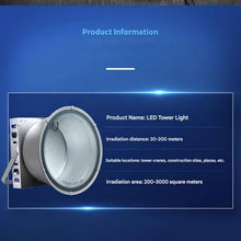 bleslin 2000W High-Power LED Tower Crane Light, Outdoor High Brightness for Construction Sites and Plazas, Waterproof Courtyard Spotlight，Searchlight/floodlight(3000W)