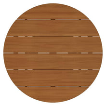 Modway Lane 39 Inch Teak Wood Outdoor Round Coffee Table in Natural – Slatted Patio Table with Pedestal Base for Patio, Balcony, Deck, Backyard, Terrace Or Sunroom