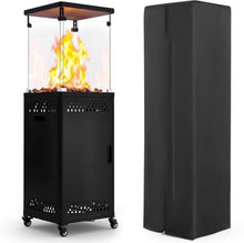 41000 BTU Propane Patio Heater with Stainless Steel & Glass