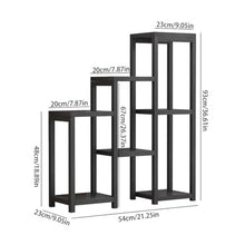 IBONSON Multi Tiered Plant Stand Indoor Creative Multi-Layer Flower Rack Indoor Balcony Iron Hall Floor-Standing Bonsai Rack Corner Outdoor Plant Stand
