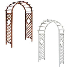 Wooden Garden Archway Trellis Heavy Duty Wedding Rose Arches Pergola Supports Extra(Brown,140cm/55.1inch)