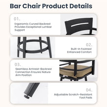 Elegant Outdoor Bar Set with Sintered Stone Table and Swivel Bar Chairs Featuring Aluminum Frame and Weather-Resistant Cushions (Ember Black + Linen Sesame + Aluminium + Sintered Stone + Foam)