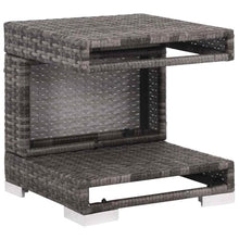 fsahslih 7-Piece Rattan Sofa Set, Modern Outdoor Sectional Furniture with Coffee Table and Canopy, Grey PE Wicker Seating with Cushions for Garden, Patio and Terrace