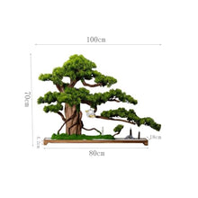 YXIANG56Q Fake Plants Large Artificial Bonsai Tree Entryway Living Room Ornaments Welcome Pine Fake Plants Bonsai Tree