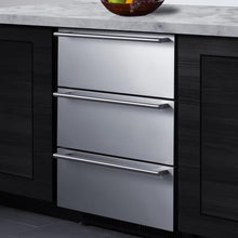 Summit 24 Inch 4.9 Cu. Ft. Built-In 3-Drawer Outdoor Refrigerator - SPR245OS3D