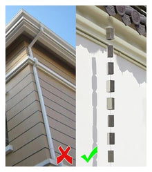 WKNHHL Rain Chain, Stainless Steel Gutter Downspout Alternative Water Drainage Garden Yard Multiple Sizes 1-4M,2 m (6.5ft)
