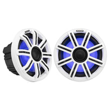 KICKER MSC 8-Inch Premium Marine 4-Ohm LED Coaxial Speakers, Pair