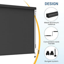 Integrated 10'W x 8'H Outdoor Roller Shade for Sun & Privacy Protection