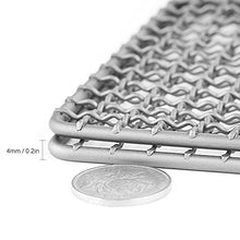 Grill Plate Ultralight Barbecue Rack BBQ Wire Mesh Baking Roasting Cooling Net Plate for Outdoor Camping Backpacking (D 10.6 * 6.6 * 0.2 in)