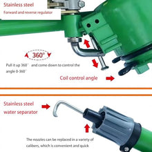 Wsexyy 2" Farm Irrigation Sprinklers, Impact Sprinkler with Pressure Gauge, 360° Rotary Large-Area Watering Spray, 95-187 Ft Range, for Agriculture Lawn, Farms, Orchards