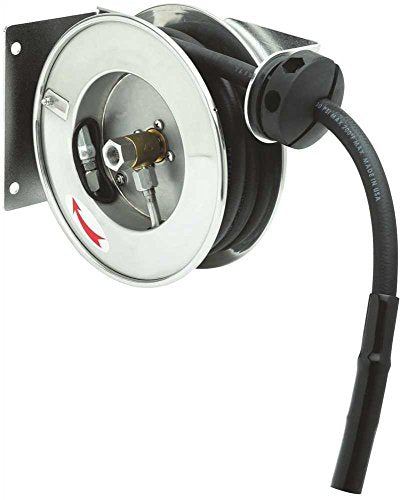 T&S Brass B-7102-01 Open Stainless Steel 3/8-Inch X 12-Feet Spray Valve Hose Reel