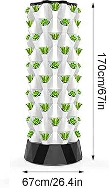 WRTYHGVGT Hydroponic Growing Kits Hydroponic Tower 48Pots Hydroponic Planting System Indoor and Outdoor Multi-Layer Soilless Planting Equipment Kit Vegetables Fruits and Herbal Planting