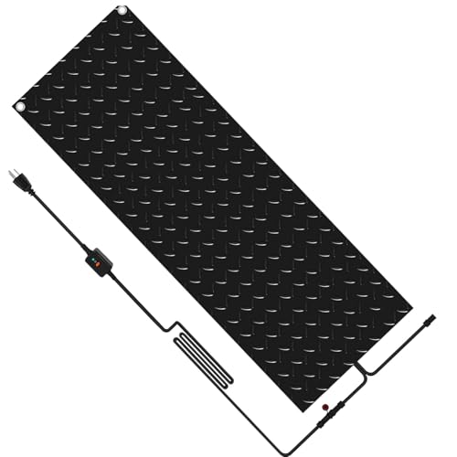 SDTREUU Snow melt mat in Winter Outdoor Stairs, Steps, doorways, Sidewalks, driveways Non-Slip melt ice, Melting 2 inches of Snow per Hour(50x400cm/20x158in)