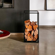 WXPWAMZ Rectangular Frame Firewood Rack, Floor-Standing Log Rack, Indoor/Outdoor Wood Rack For Firewood/Log/Lumber/Kindling