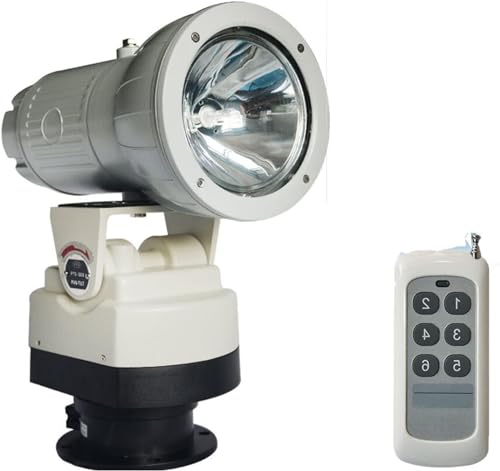 LED Spotlight - W/Remote Control Search Light 360 Degree LED Rotating Remote Control Work Light with Magnetic Base, for Boat Home Security Protection Emergency Lighting Farm Field Garden(70w,24v)