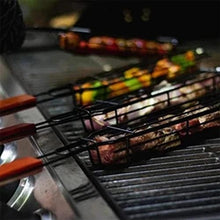 AFPSDLFJDLS Portable Bbq Grilling Basket Stainless Steel Nonstick Barbecue Grill Basket Tools Grill Mesh for Meat