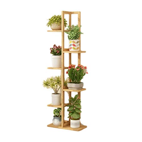 MIIKHI Plant Stands,Flower Shelf Multi Layer Indoor Garden Shelf Balcony Decoration Flower Pot Racknishings/Wood Color/Layer